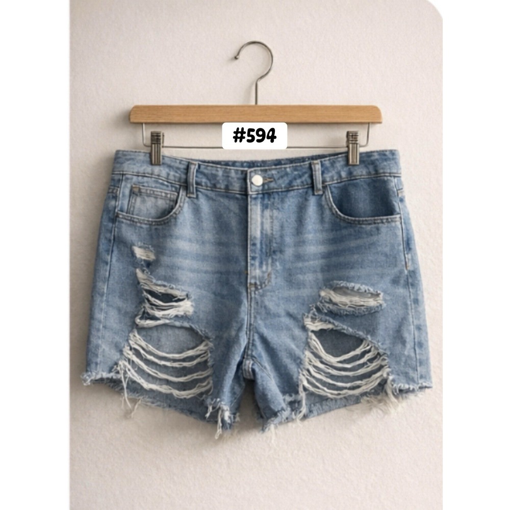 2XL (sz 18) SHEIN Curve Denim Shorts #594*14 (JFT)**